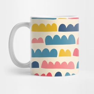 Blue Pink White Yellow Horizontal Block Shapes Mug